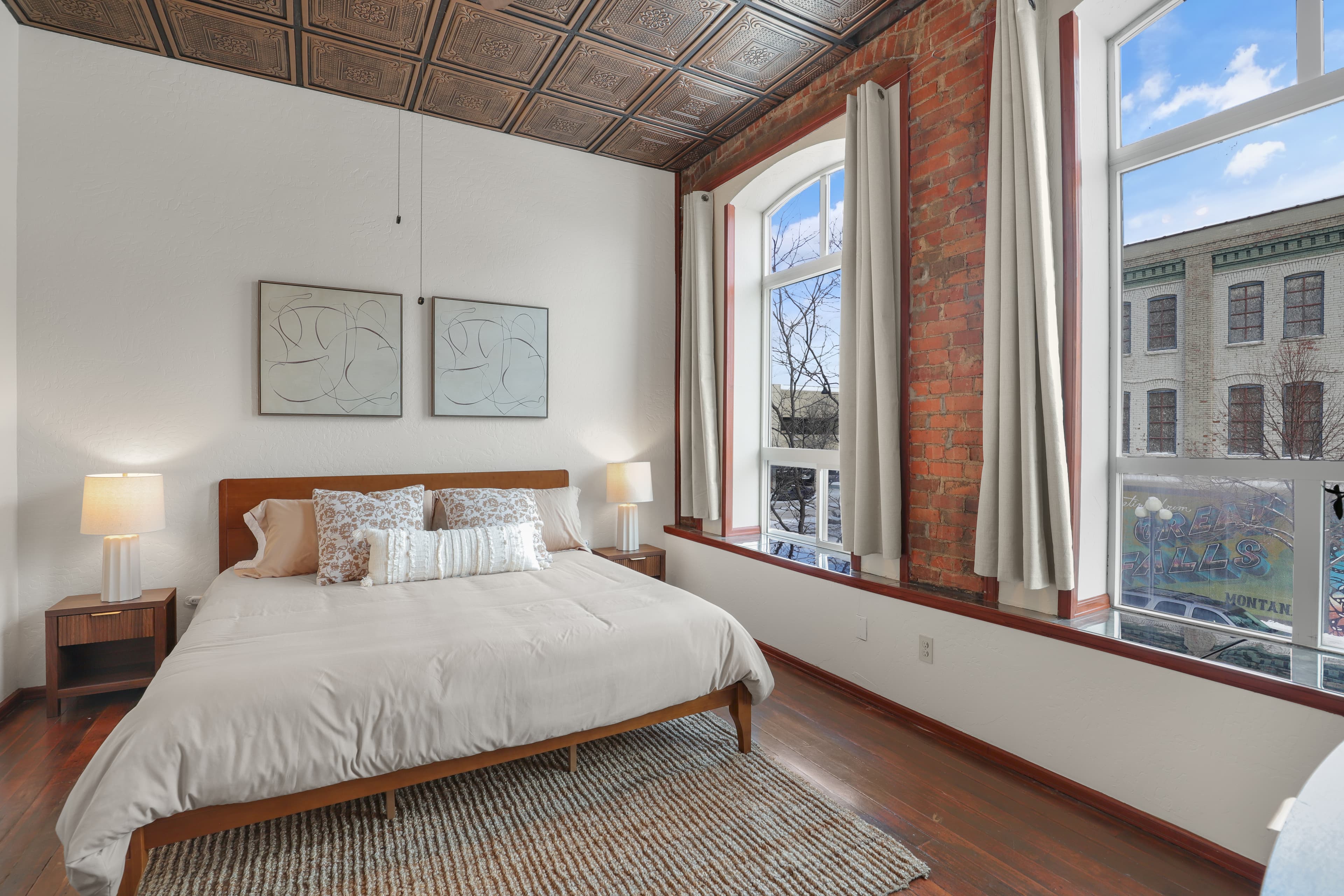 The Aspen living area at The Cory Block Apartments