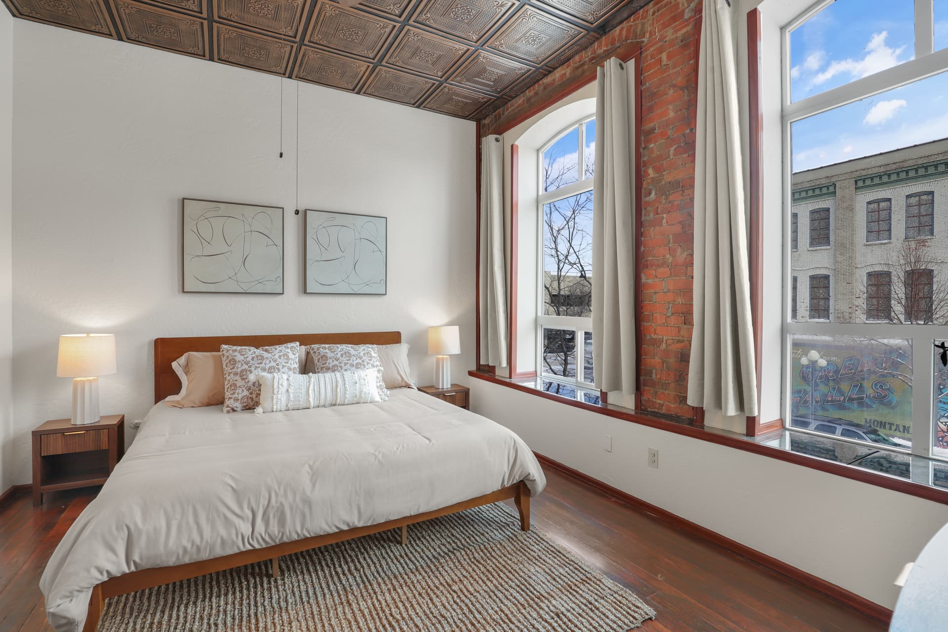 The Aspen living area at The Cory Block Apartments
